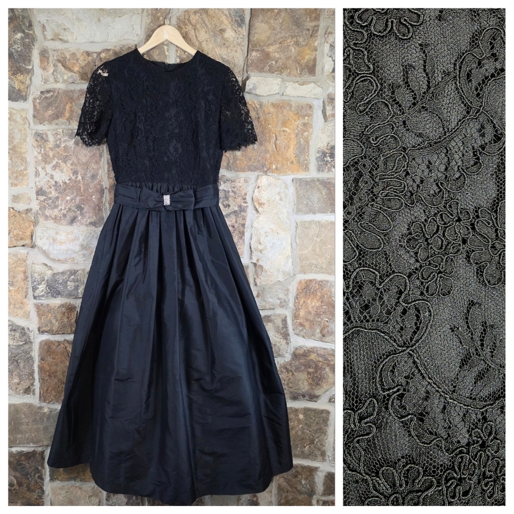 Catherine Regehr Silk Lace Taffeta Vintage Dress